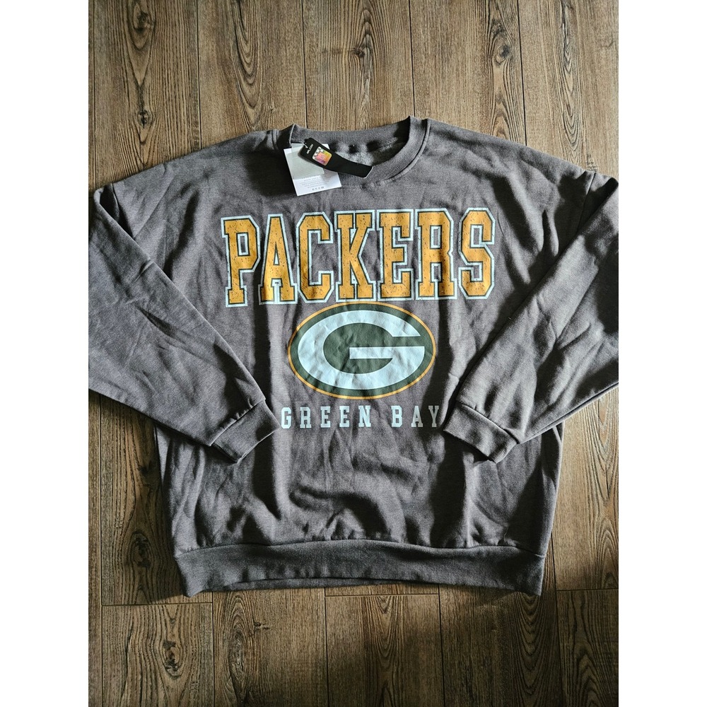 Green Bay Packers Gameday Couture Sweatshirt Gray Size XL Unisex